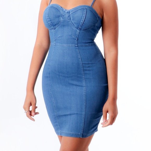 Dresses | Sleeveless Back Zipper Denim Bodycon Dress | Poshmark Dresses | Sleeveless Back Zipper Denim Bodycon Dress | Poshmark